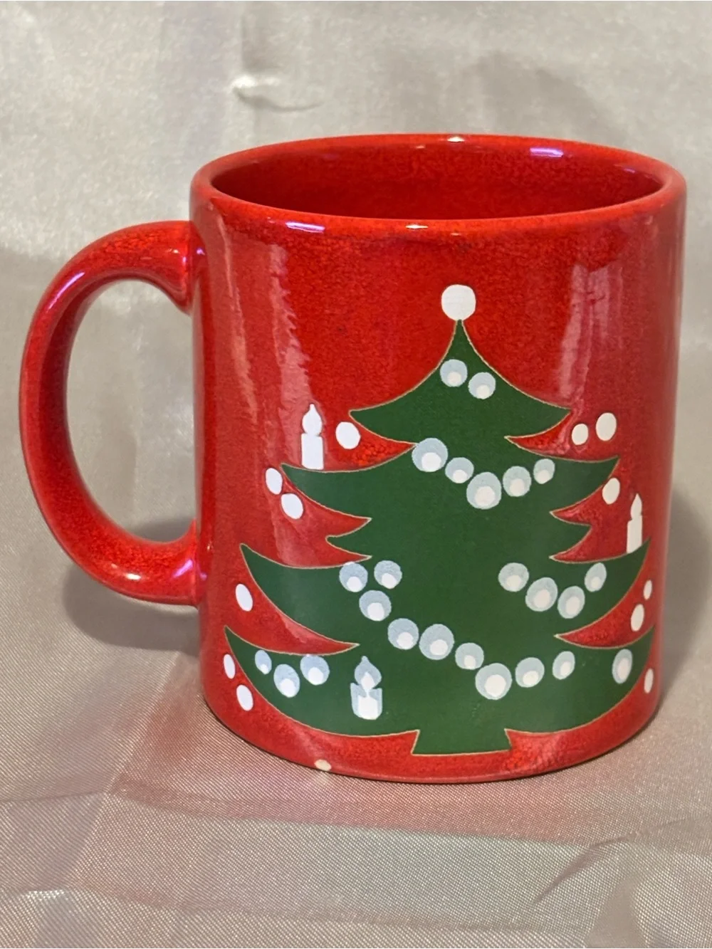 Vintage Waechtersbach Red Christmas Tree Mug.